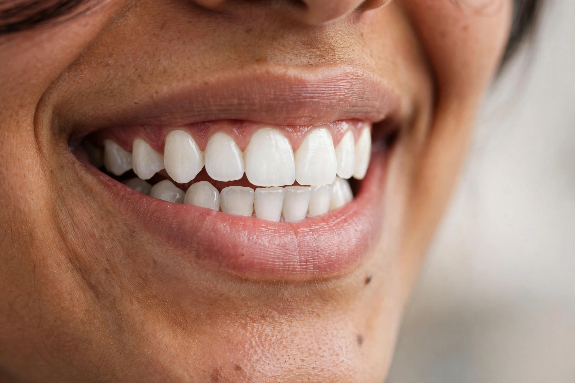 After professional teeth cleaning